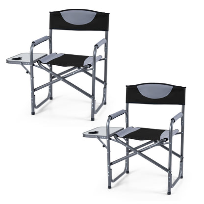 Lightweight Folding Camping Chair With Side Table, Black Camping Furniture at Gallery Canada