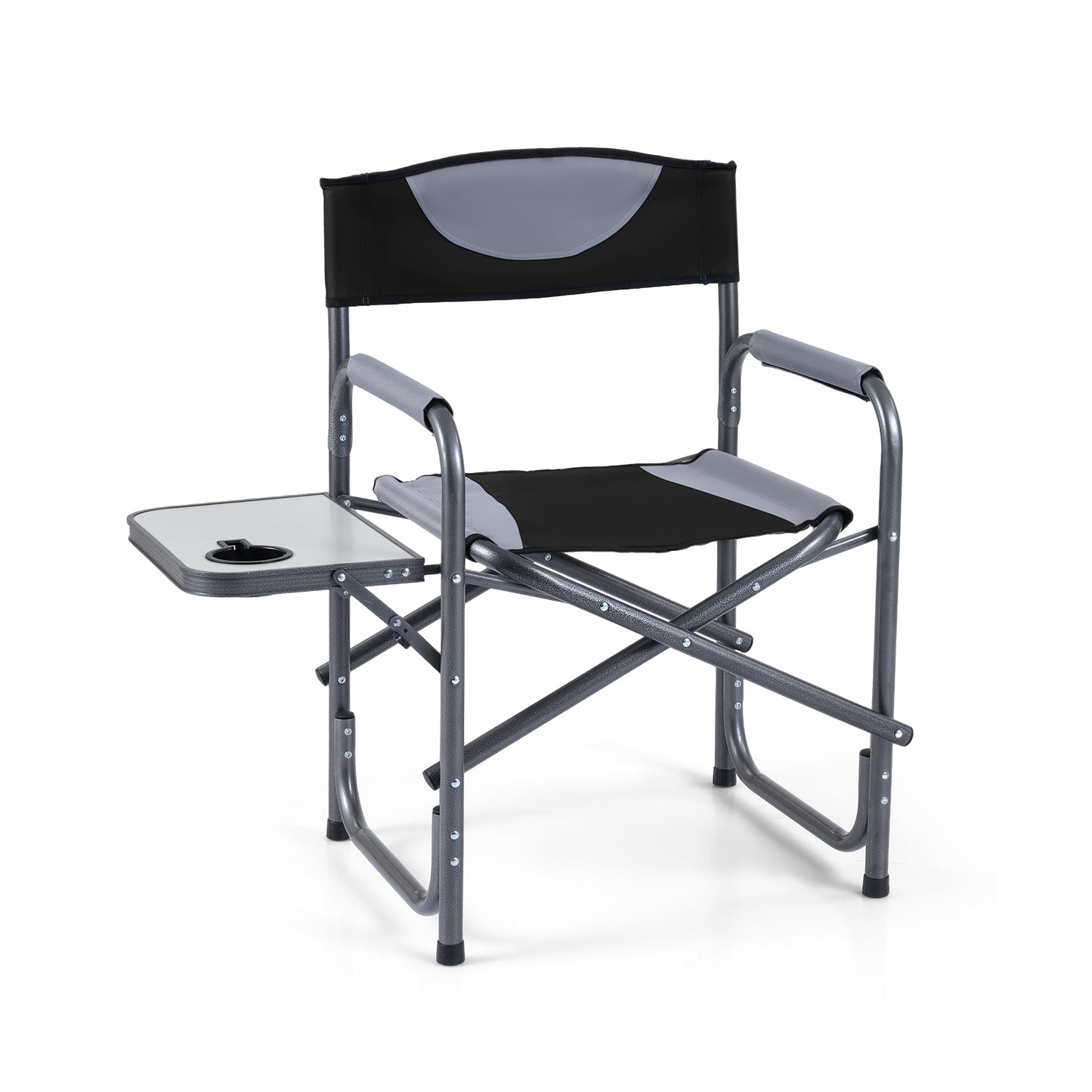 Lightweight Folding Camping Chair With Side Table, Black Camping Furniture Black at Gallery Canada