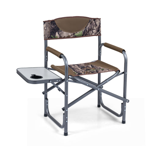 Lightweight Folding Camping Chair With Side Table, Camouflage