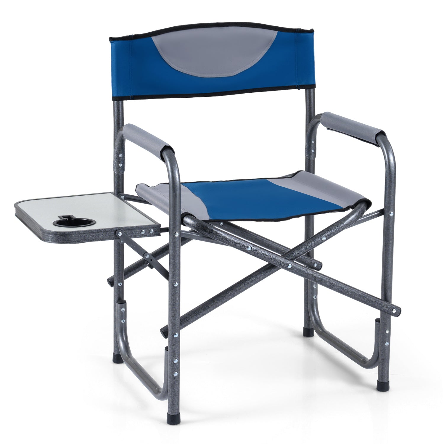 Folding Camping Chair With Side Table, Blue Camping Furniture Blue at Gallery Canada