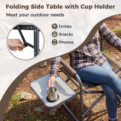 Lightweight Folding Camping Chair With Side Table, Camouflage Camping Furniture at Gallery Canada