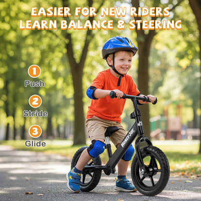 Lightweight Toddler Balance Bike No Pedal Training Bicycle, Black Kids Bike at Gallery Canada