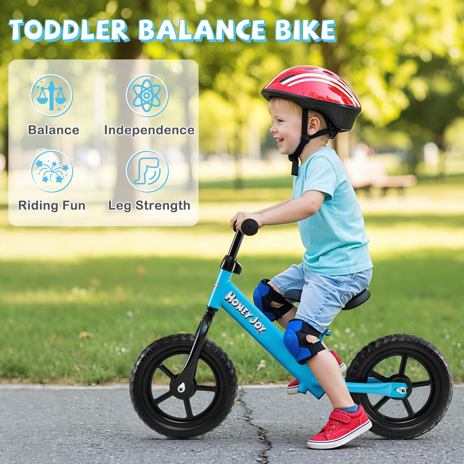 Lightweight Toddler Balance Bike No Pedal Training Bicycle, Blue Kids Bike at Gallery Canada