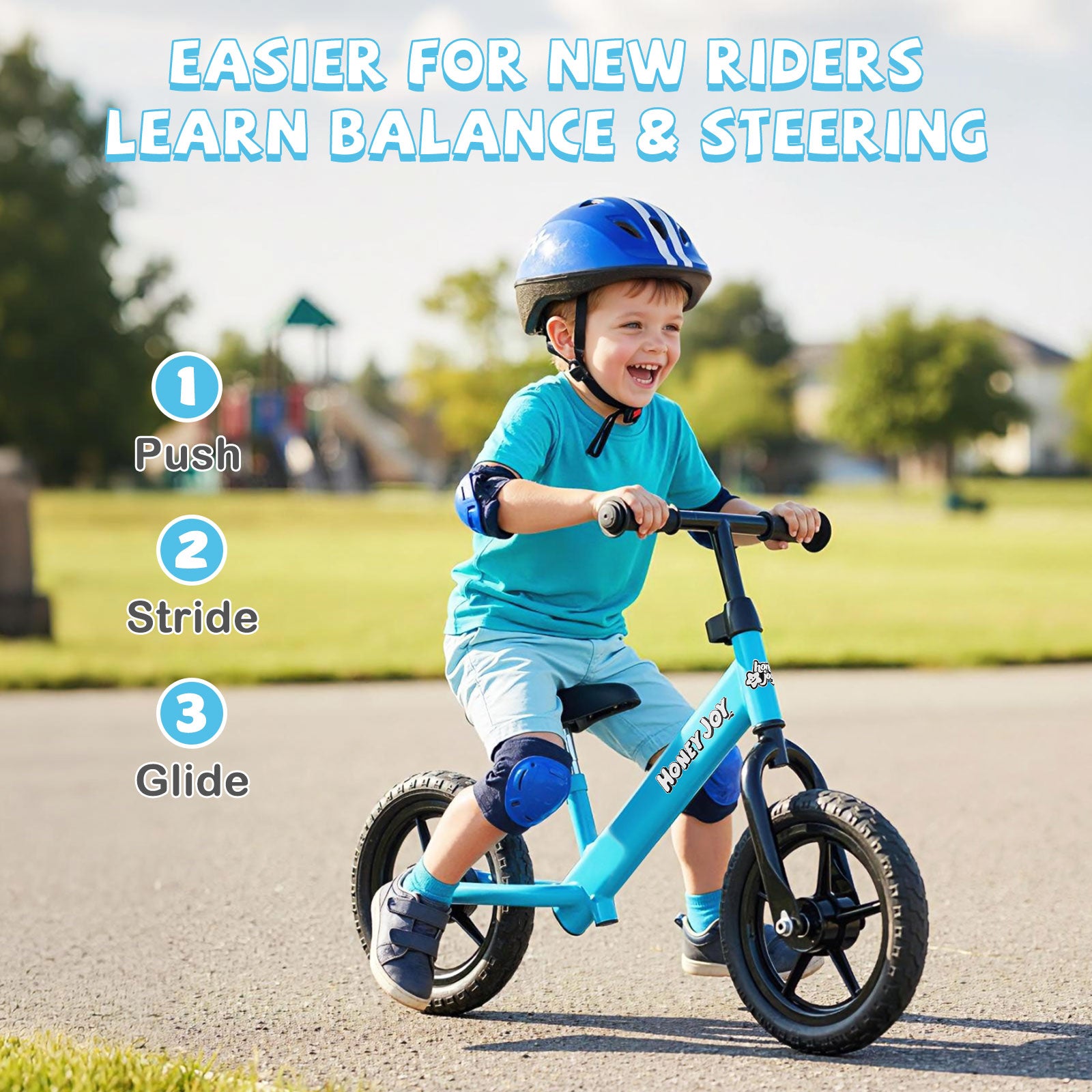 Lightweight Toddler Balance Bike No Pedal Training Bicycle, Blue Kids Bike at Gallery Canada