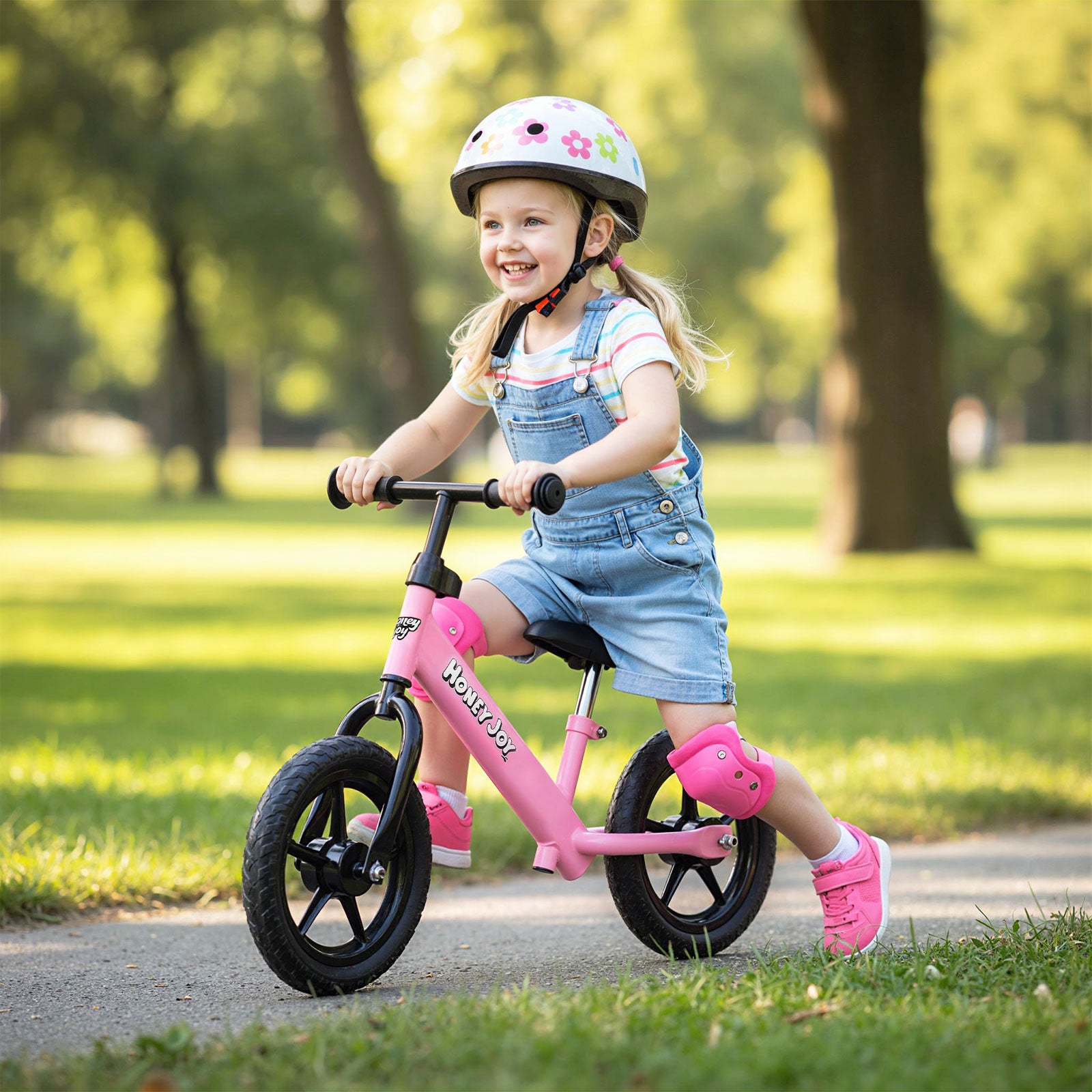 Lightweight Toddler Balance Bike No Pedal Training Bicycle, Pink Kids Bike at Gallery Canada