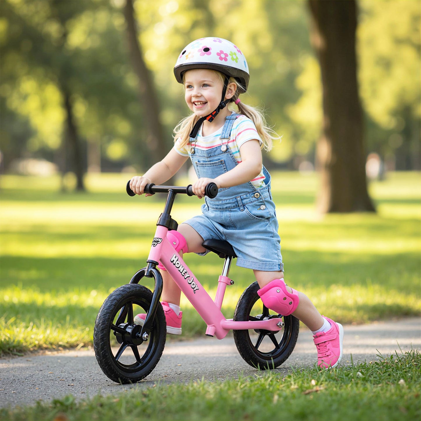 Lightweight Toddler Balance Bike No Pedal Training Bicycle, Pink Kids Bike at Gallery Canada