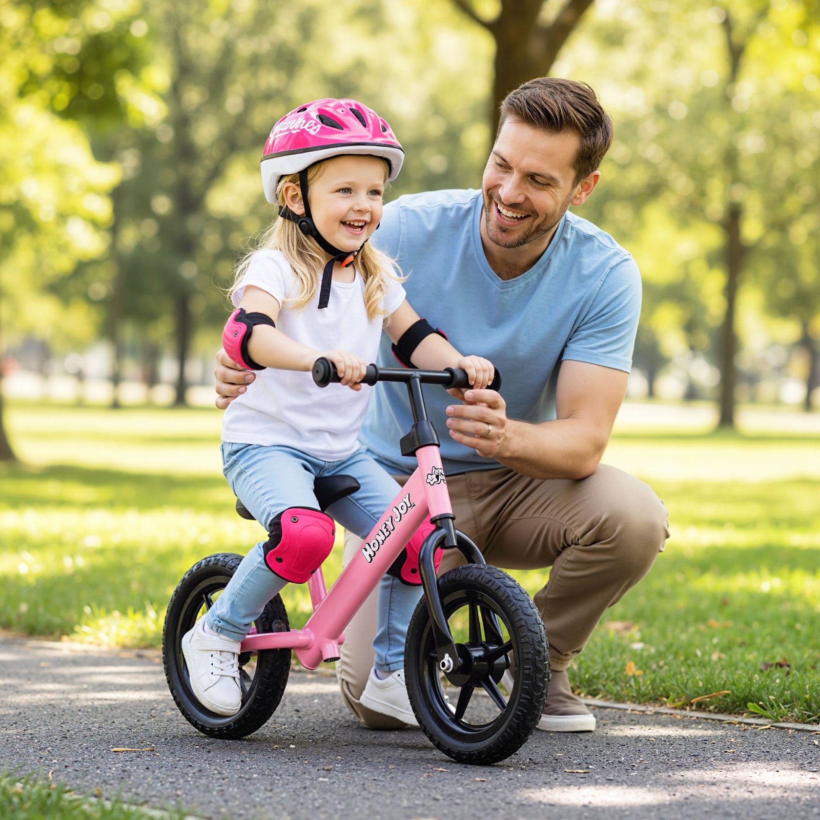 Lightweight Toddler Balance Bike No Pedal Training Bicycle, Pink Kids Bike at Gallery Canada