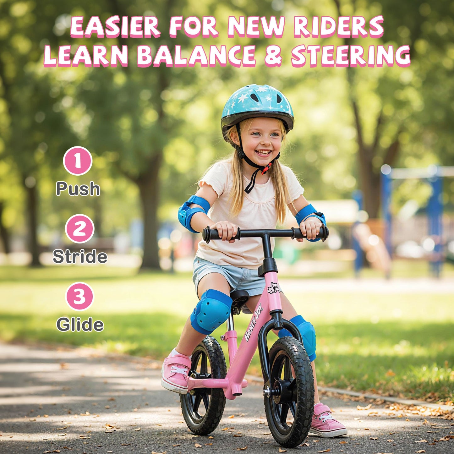 Lightweight Toddler Balance Bike No Pedal Training Bicycle, Pink Kids Bike at Gallery Canada