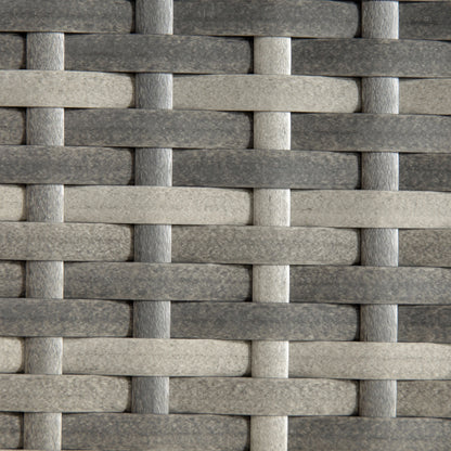 20" Patio Wicker Coffee Table, Outdoor, Mixed Grey, Grey Patio Side Tables at Gallery Canada