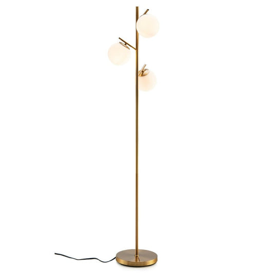 Floor Lamp, Accent Chair, 3-Seat Sofa Living Room Set