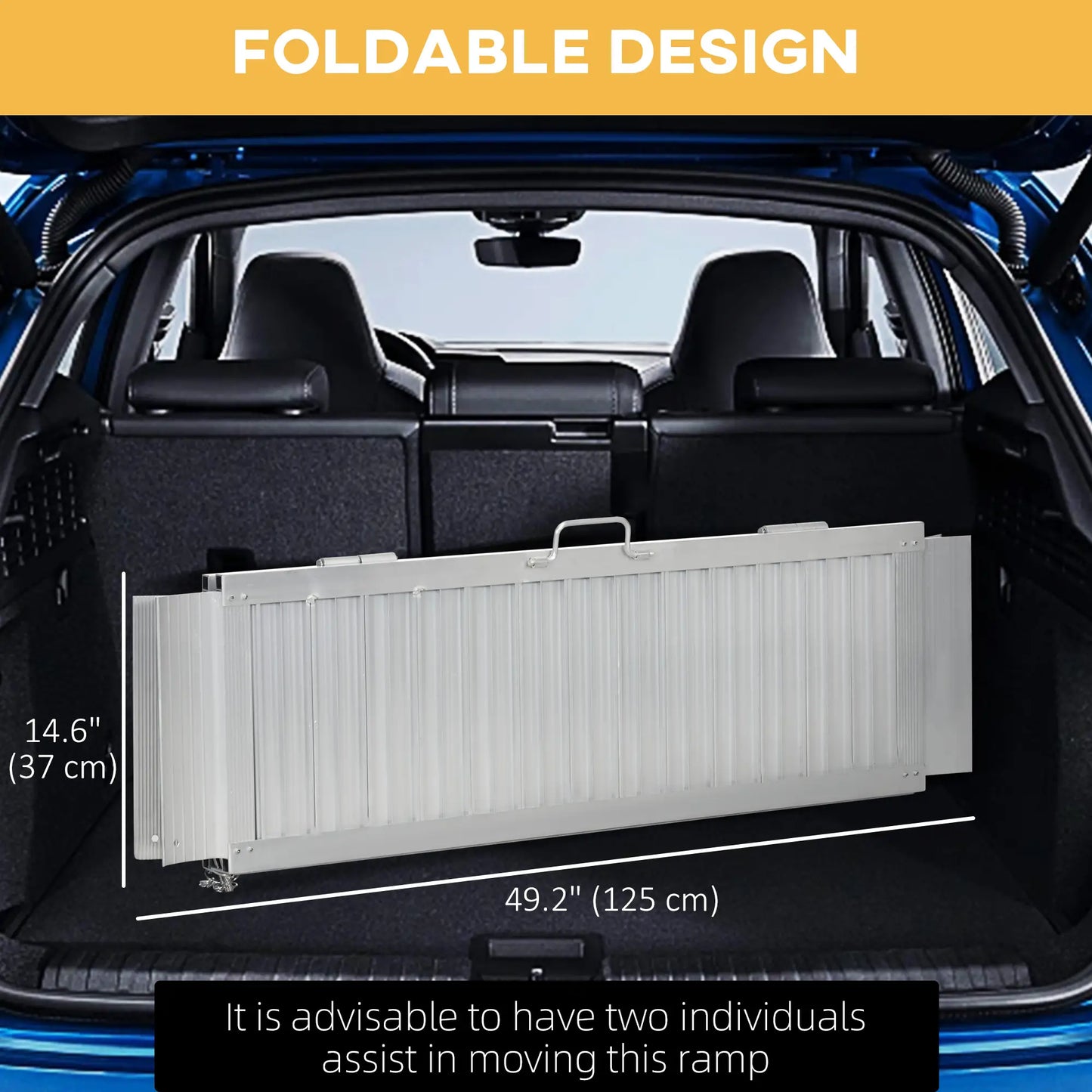 4' Aluminum Portable Wheelchair Ramp, Single-Fold, Scooter Access Knee Walker & Wheelchair Ramps at Gallery Canada