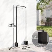 Support à bois de chauffage DIY, Rangement à bûches en acier robuste, Noir