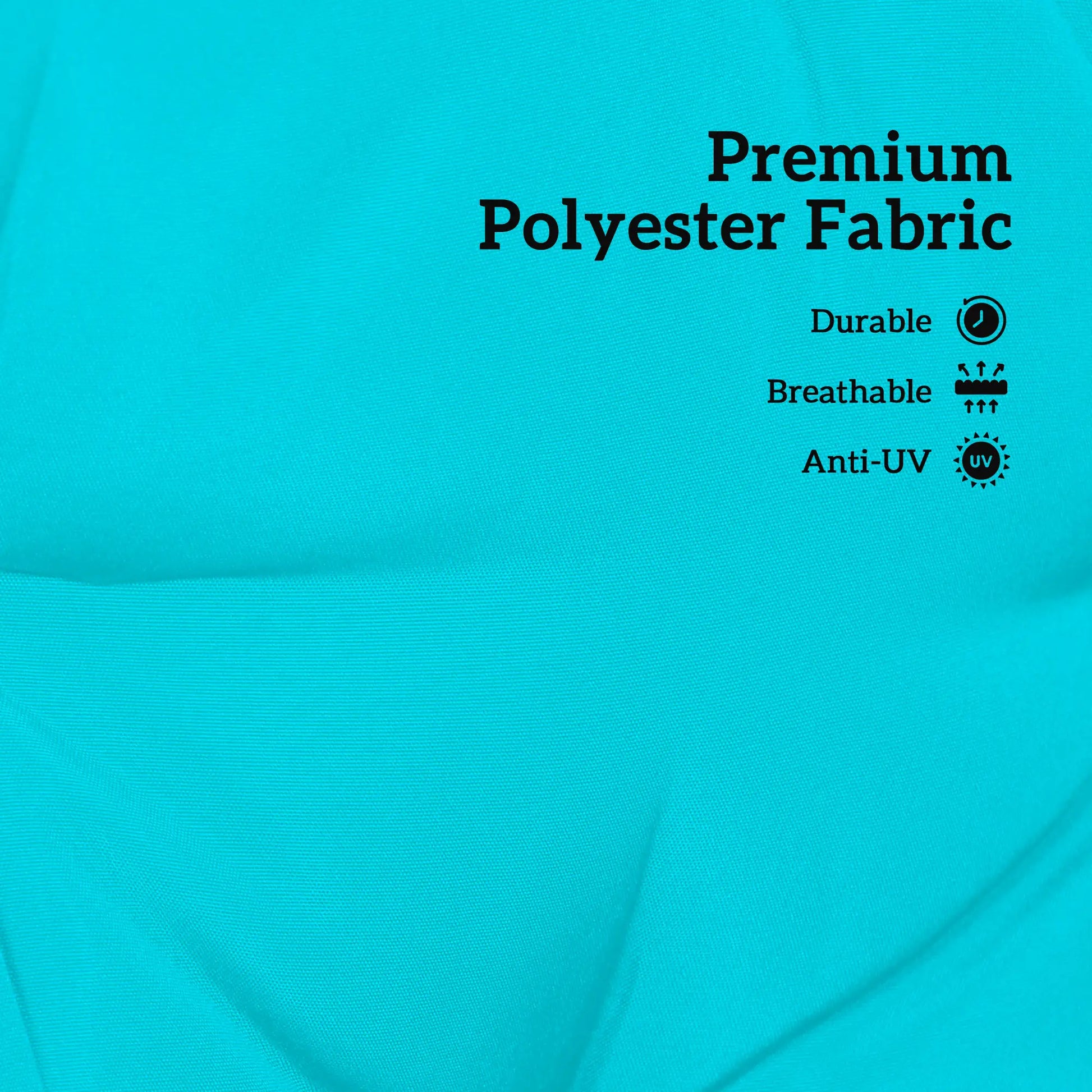 2 Seater Garden Bench Cushion, Thick Outdoor Non-Slip, 47" x 43" x 5", Turquoise Patio Chair Cushions at Gallery Canada