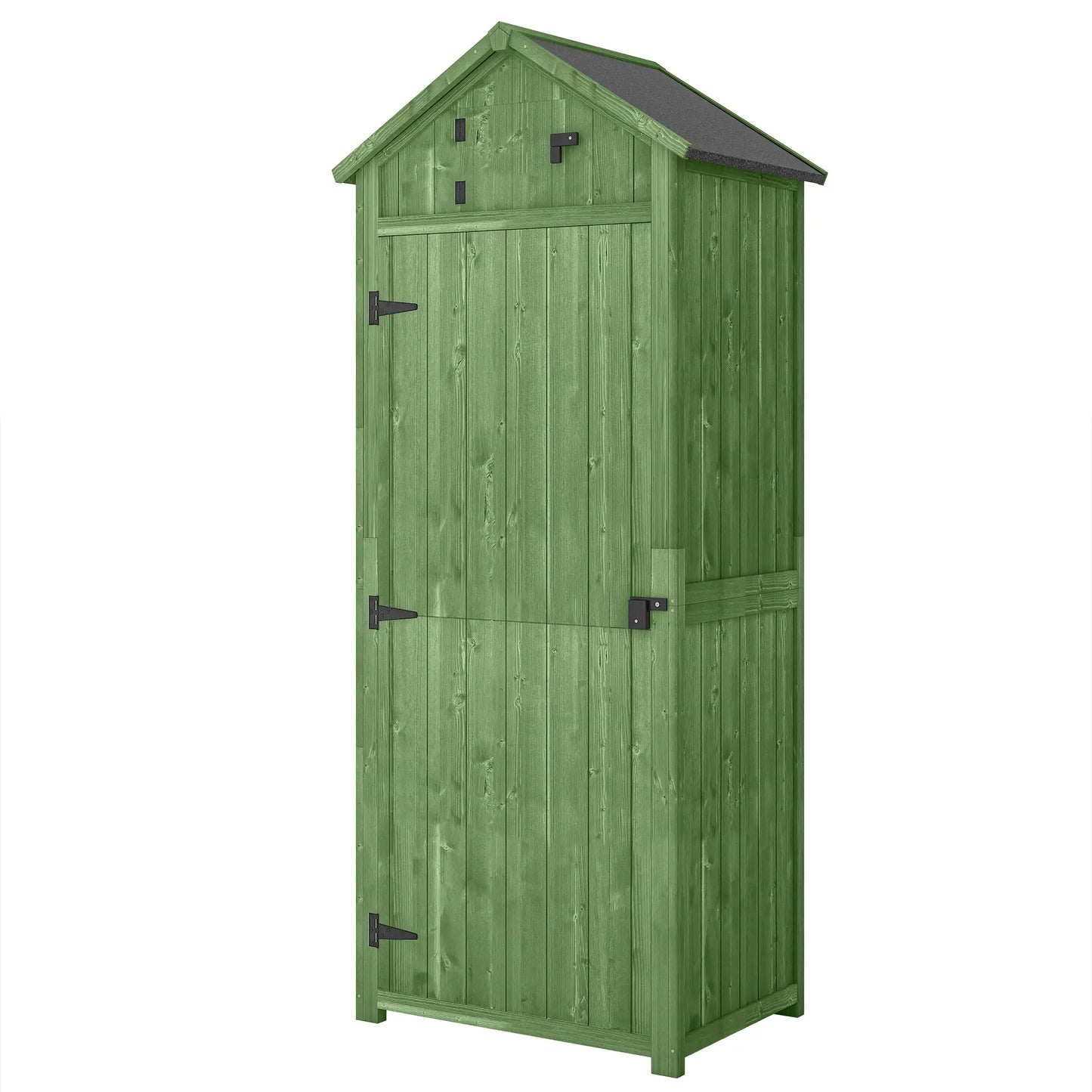 30" x 21" x 71" Garden Storage Shed, Outdoor Tool House, 3 Tier Shelves, Green Sheds Green at Gallery Canada