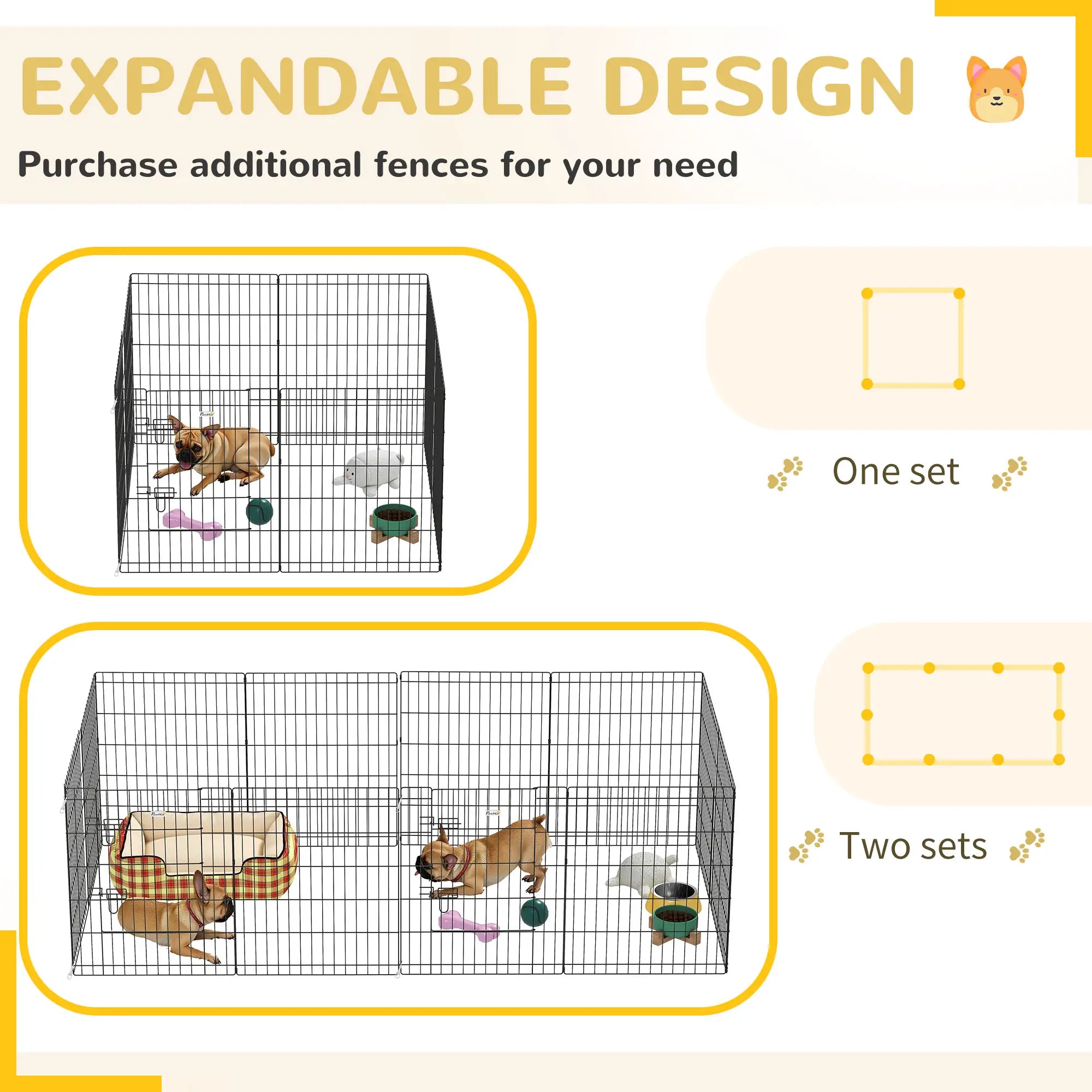 30inch Foldable Metal Pet Playpen, Dog Kennel Cage, 8 Panel Houses, Kennels & Pens at Gallery Canada
