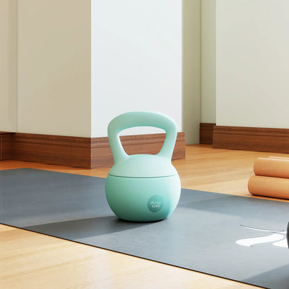 26 lb Soft Kettlebell, Sand Filled Weight w/ Grip Handle, Kettlebell Weight for Full Body Workout, Green