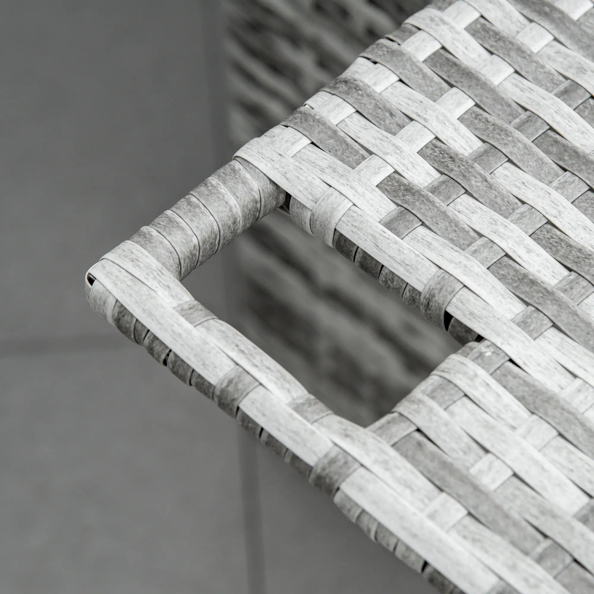 2 Piece Rattan Outdoor Daybed, 2 Seater Sofa Set with Footstool, Grey Patio Furniture Sets at Gallery Canada