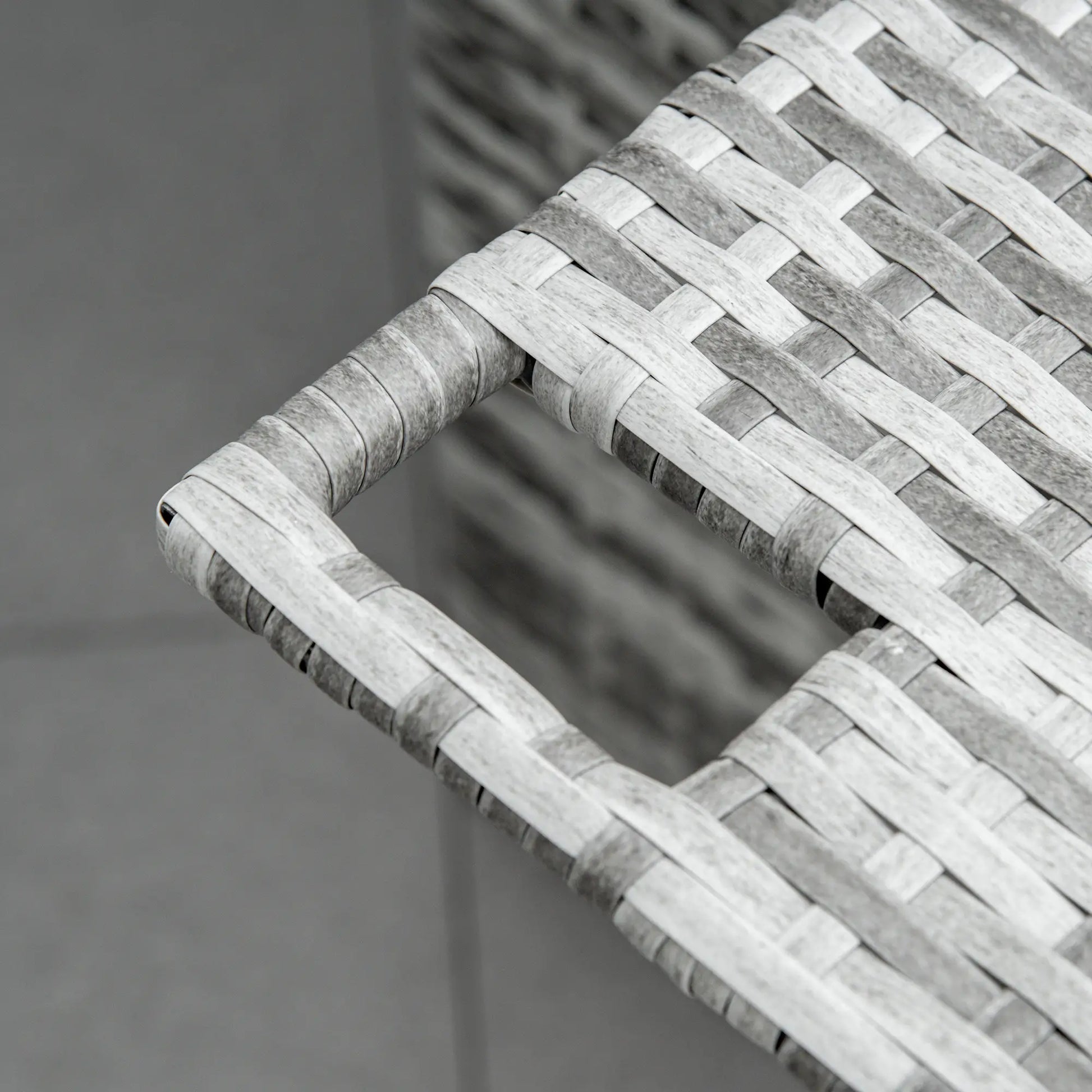 2 Piece Rattan Outdoor Daybed, 2 Seater Sofa Set with Footstool, Grey Patio Furniture Sets at Gallery Canada