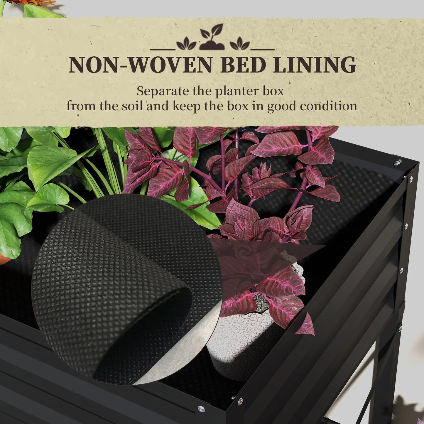 Galvanized Raised Garden Bed, Metal Planter Box, Black Elevated Garden Beds at Gallery Canada