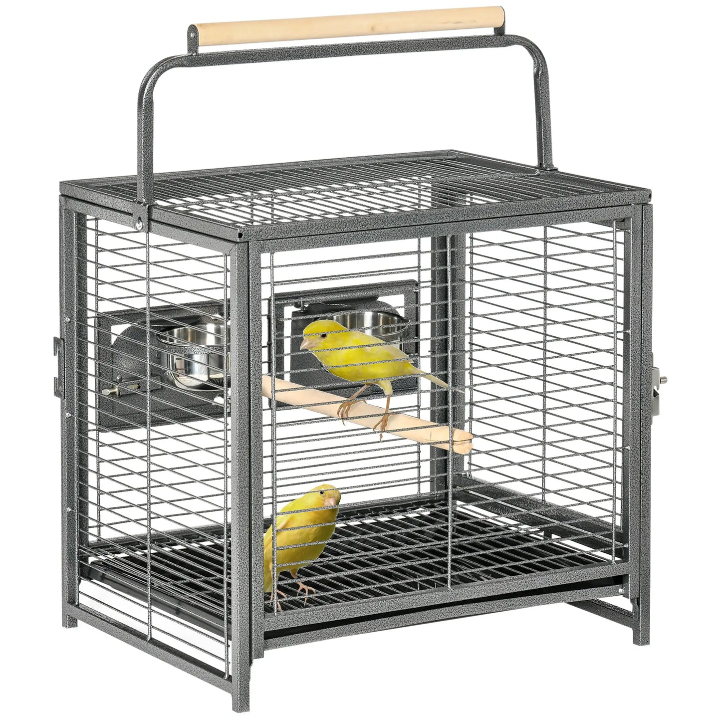 Bird Travel Cage for Parrots, Conures, African Grey, Black Bird Cages Black at Gallery Canada