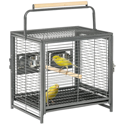 Bird Travel Cage for Parrots, Conures, African Grey, Black Bird Cages Black at Gallery Canada