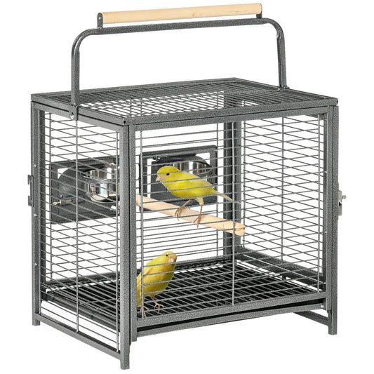 Bird Travel Cage for Parrots, Conures, African Grey, Black Bird Cages Black at Gallery Canada