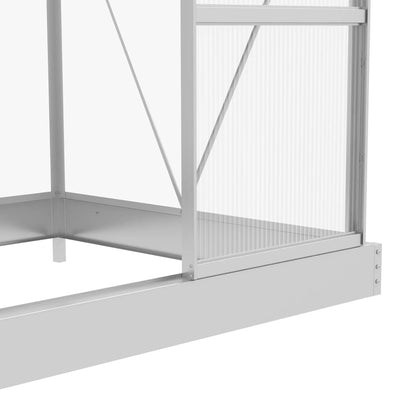 6' x 4' Walk-In Greenhouse, Polycarbonate, Sliding Door, Window, Aluminium Frame, Silver Walk In Greenhouses at Gallery Canada