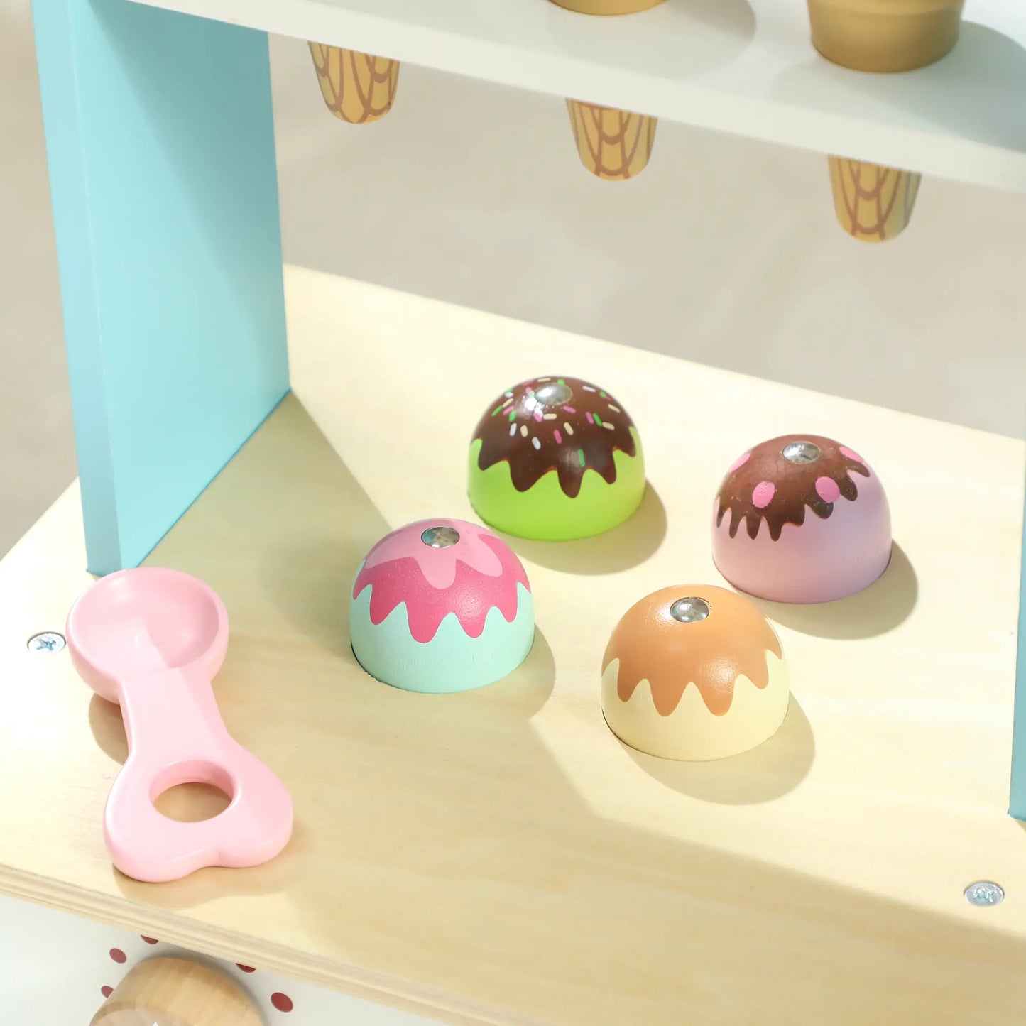 Wooden Ice Cream Toy Shop, Pretend Play Food Store with Oven, Ages 3+ Toy Playsets at Gallery Canada