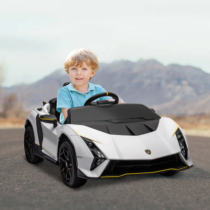 12V Lamborghini Kids Car, Remote Control, White Electric Toy Cars at Gallery Canada