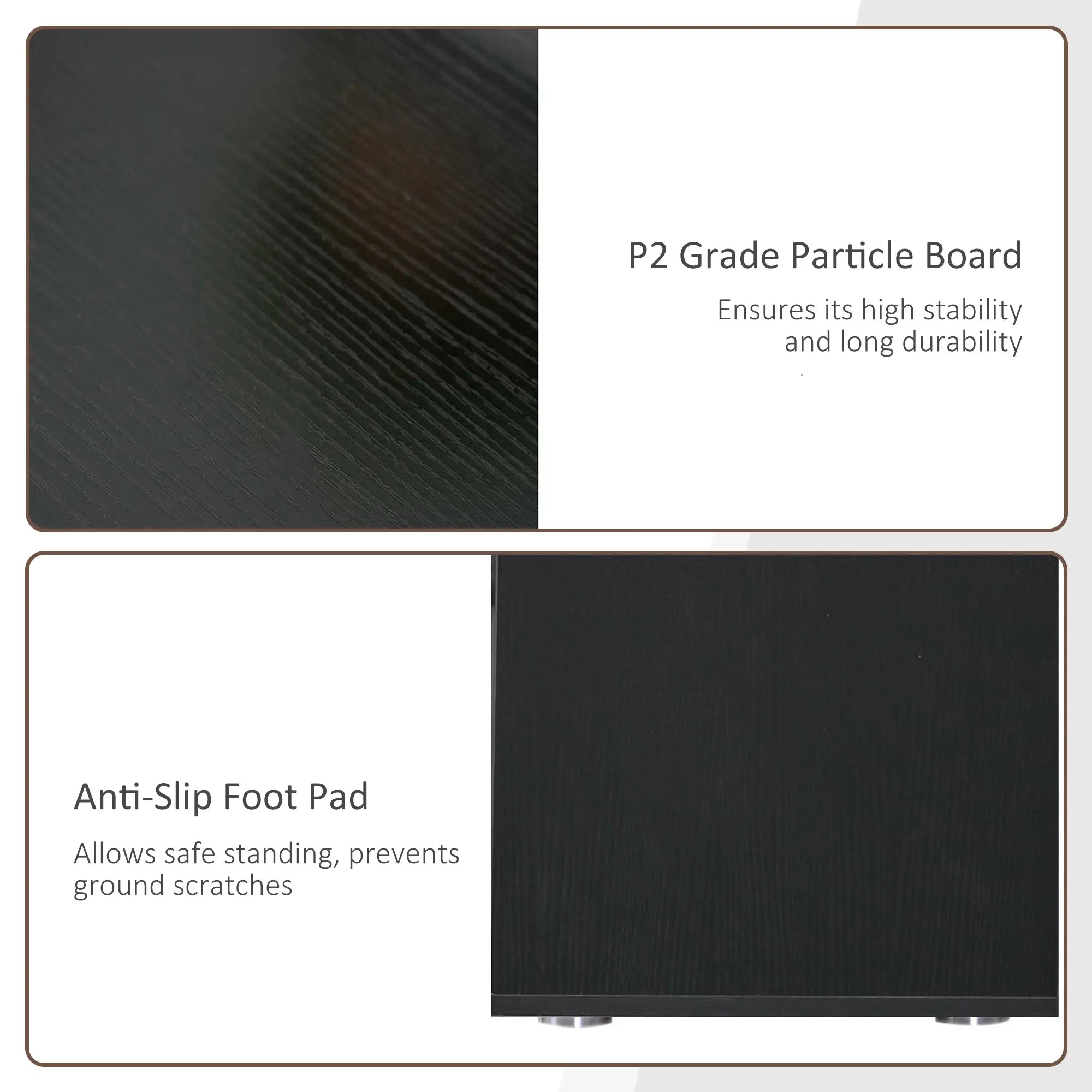 180° Rotating Corner Desk, Storage Shelf Cabinet, Black Writing Desks at Gallery Canada