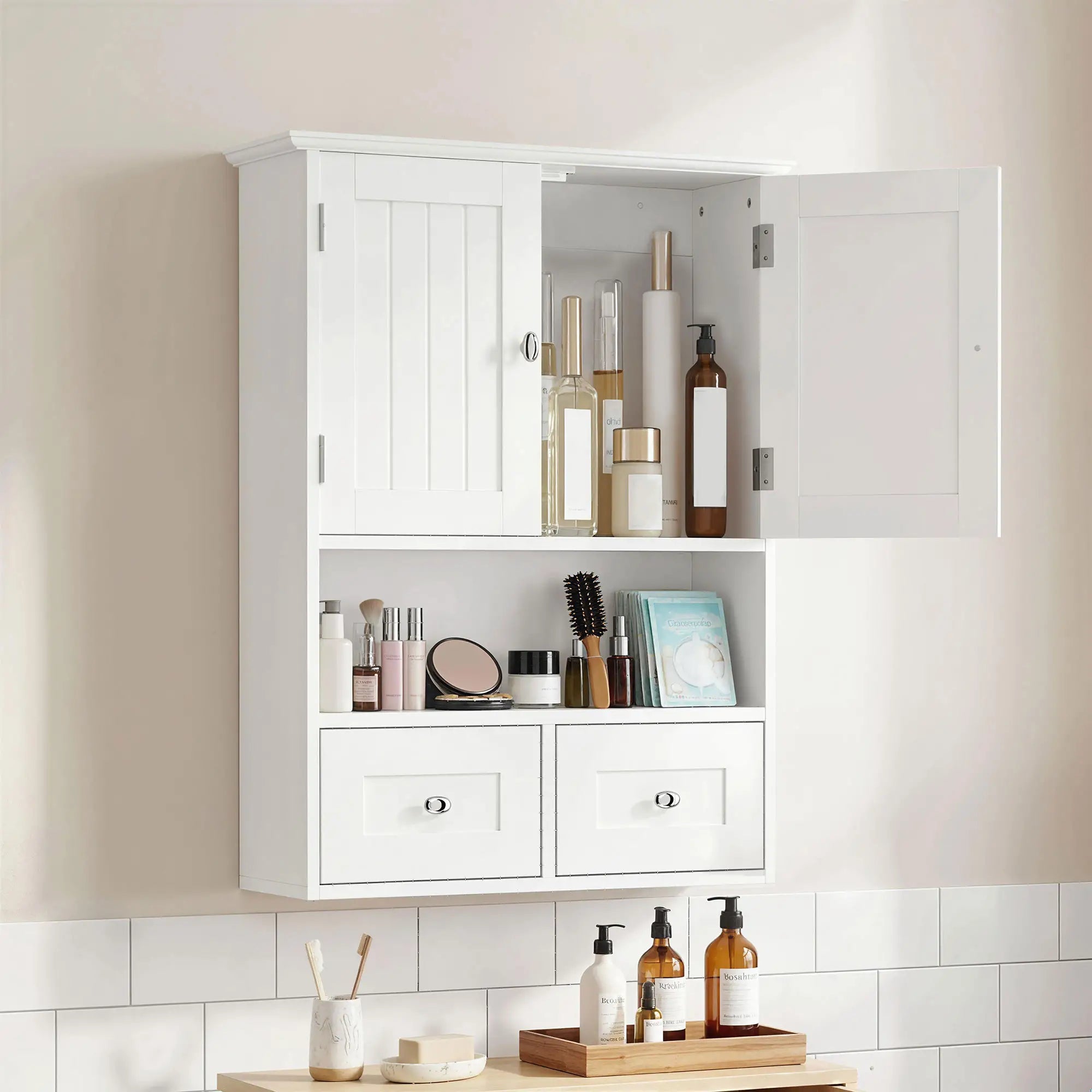Bathroom Wall Cabinet, Medicine Cabinet, Over Toilet Storage, White Wall Mounted Cabinets at Gallery Canada