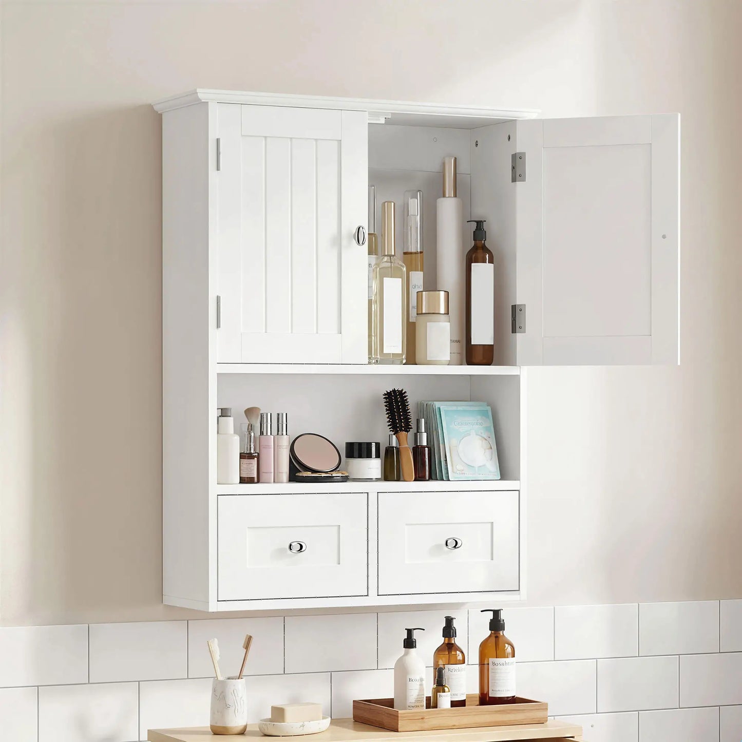 Bathroom Wall Cabinet, Medicine Cabinet, Over Toilet Storage, White Wall Mounted Cabinets at Gallery Canada