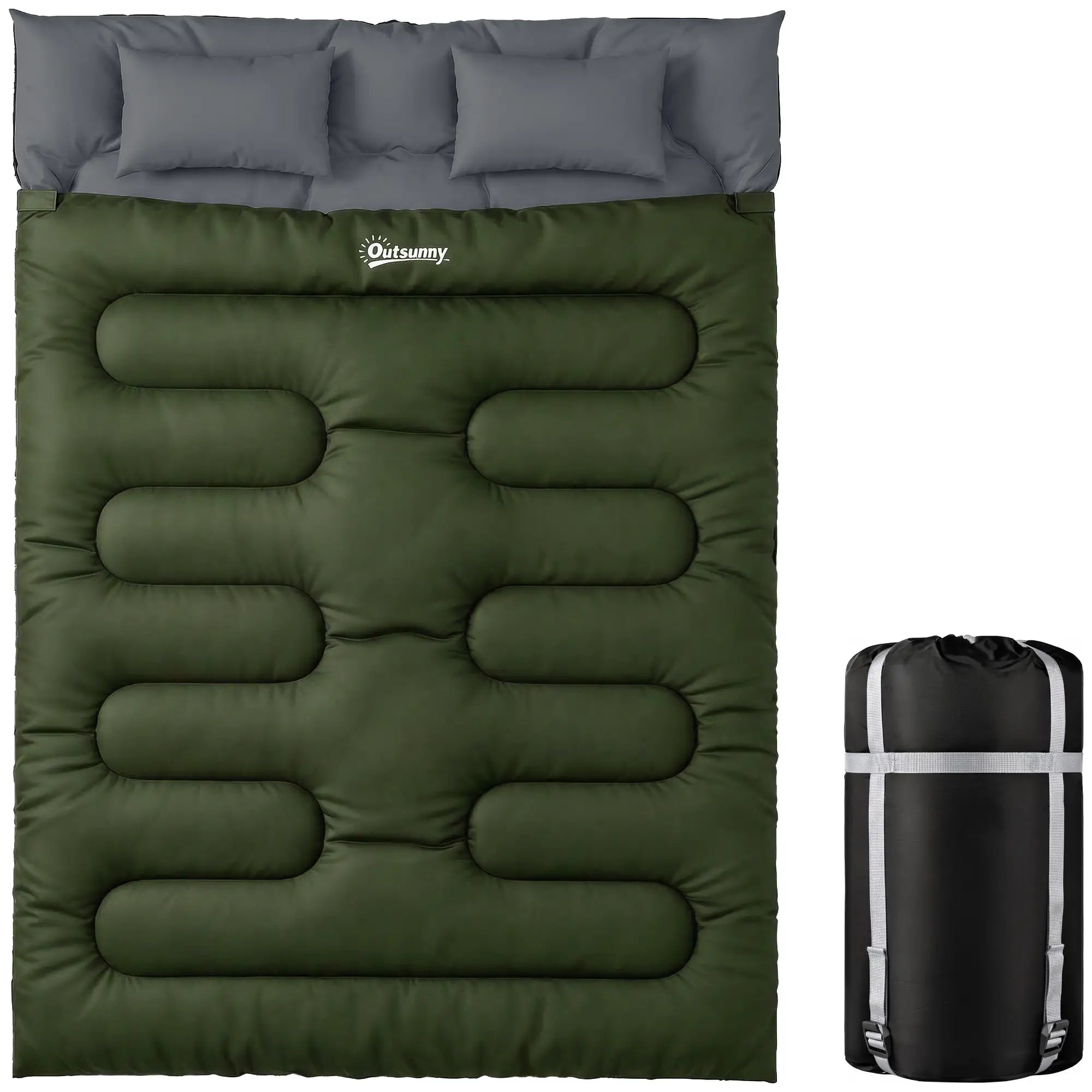 Queen Size, Double Sleeping Bag For Adults, Cold Weather, Green Camping Cots at Gallery Canada