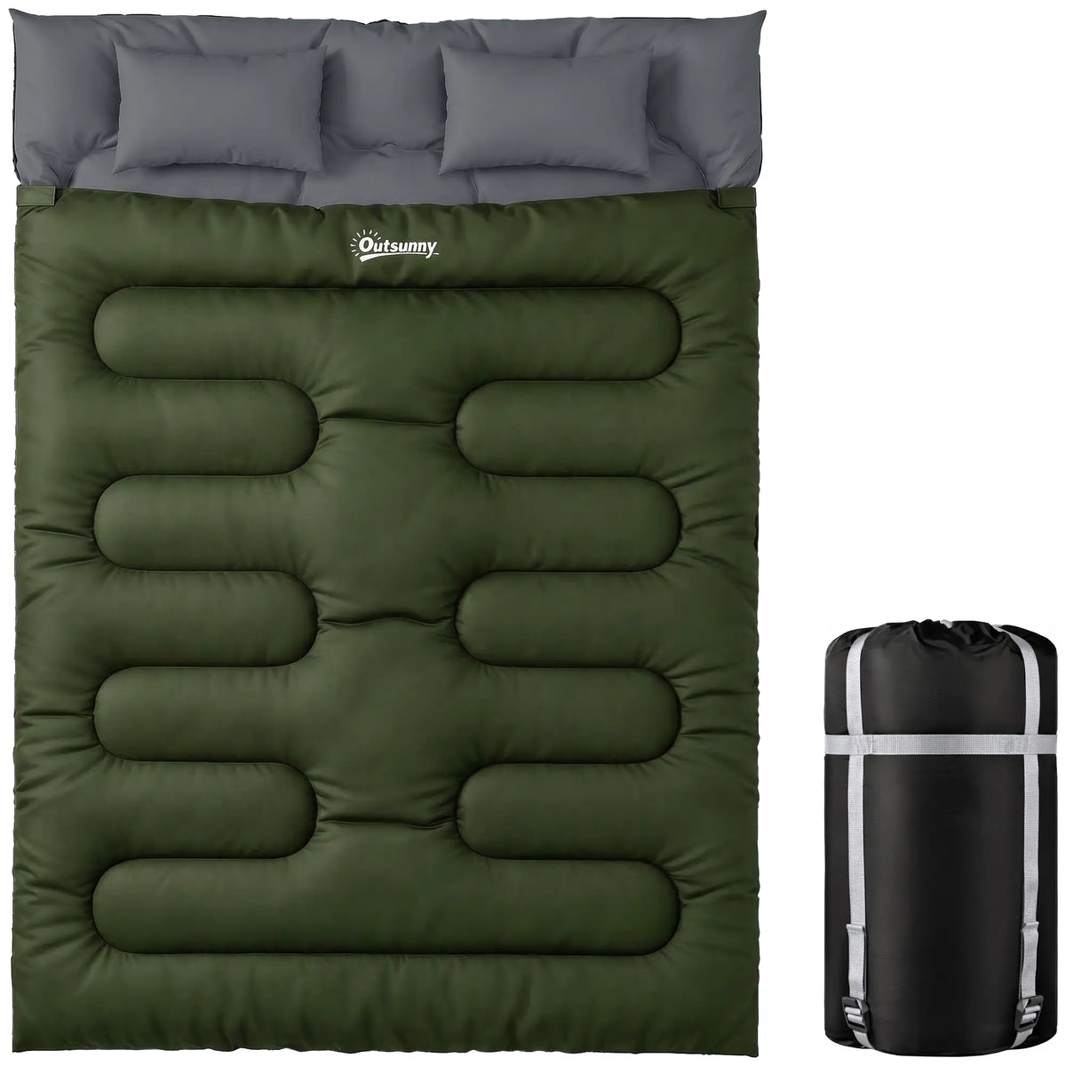 Queen Size, Double Sleeping Bag For Adults, Cold Weather, Green Camping Cots at Gallery Canada
