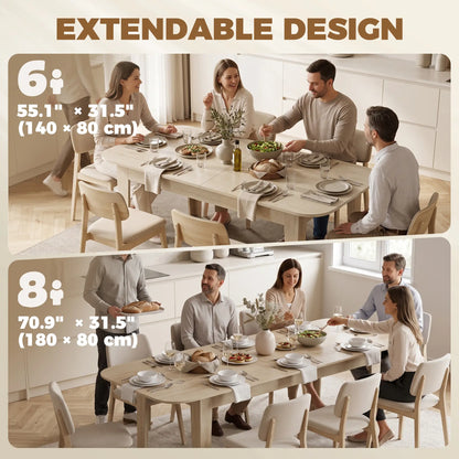 Extendable Oval Dining Table, 4-6, Oak