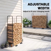 Support à bois de chauffage DIY, Rangement à bûches en acier robuste, Noir