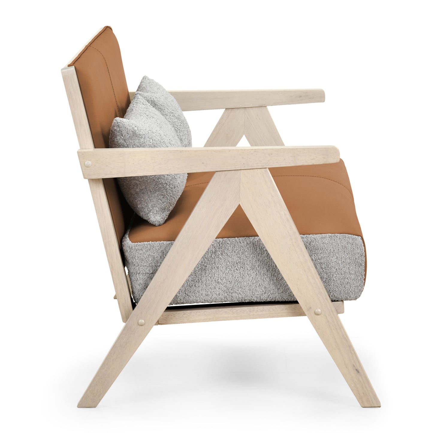 Small Loveseat Sofa, Rubber Wood Frame, Padded Seat, Brown Sofas & Loveseats at Gallery Canada