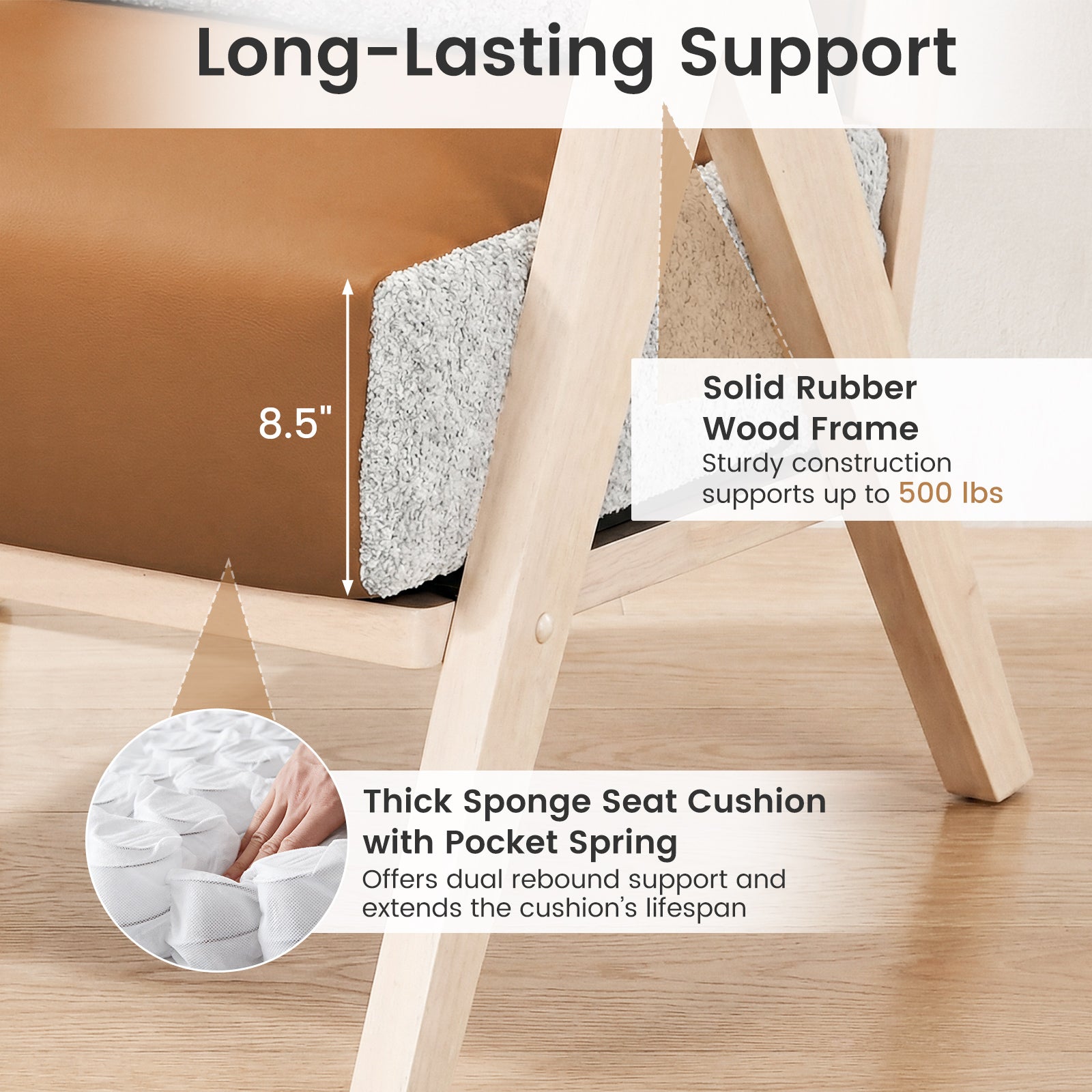 Small Loveseat Sofa, Rubber Wood Frame, Padded Seat, Brown Sofas & Loveseats at Gallery Canada