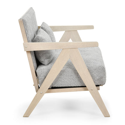 Loveseat Sofa, Rubber Wood Frame, Padded Seat, Gray Sofas & Loveseats at Gallery Canada