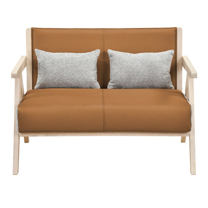 Small Loveseat Sofa, Rubber Wood Frame, Padded Seat, Brown Sofas & Loveseats at Gallery Canada