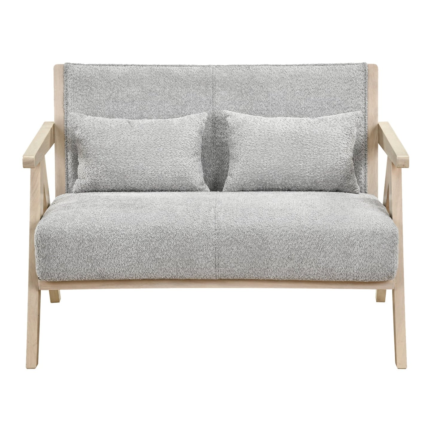 Loveseat Sofa, Rubber Wood Frame, Padded Seat, Gray Sofas & Loveseats at Gallery Canada