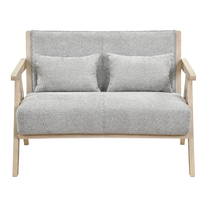 Loveseat Sofa, Rubber Wood Frame, Padded Seat, Gray Sofas & Loveseats at Gallery Canada