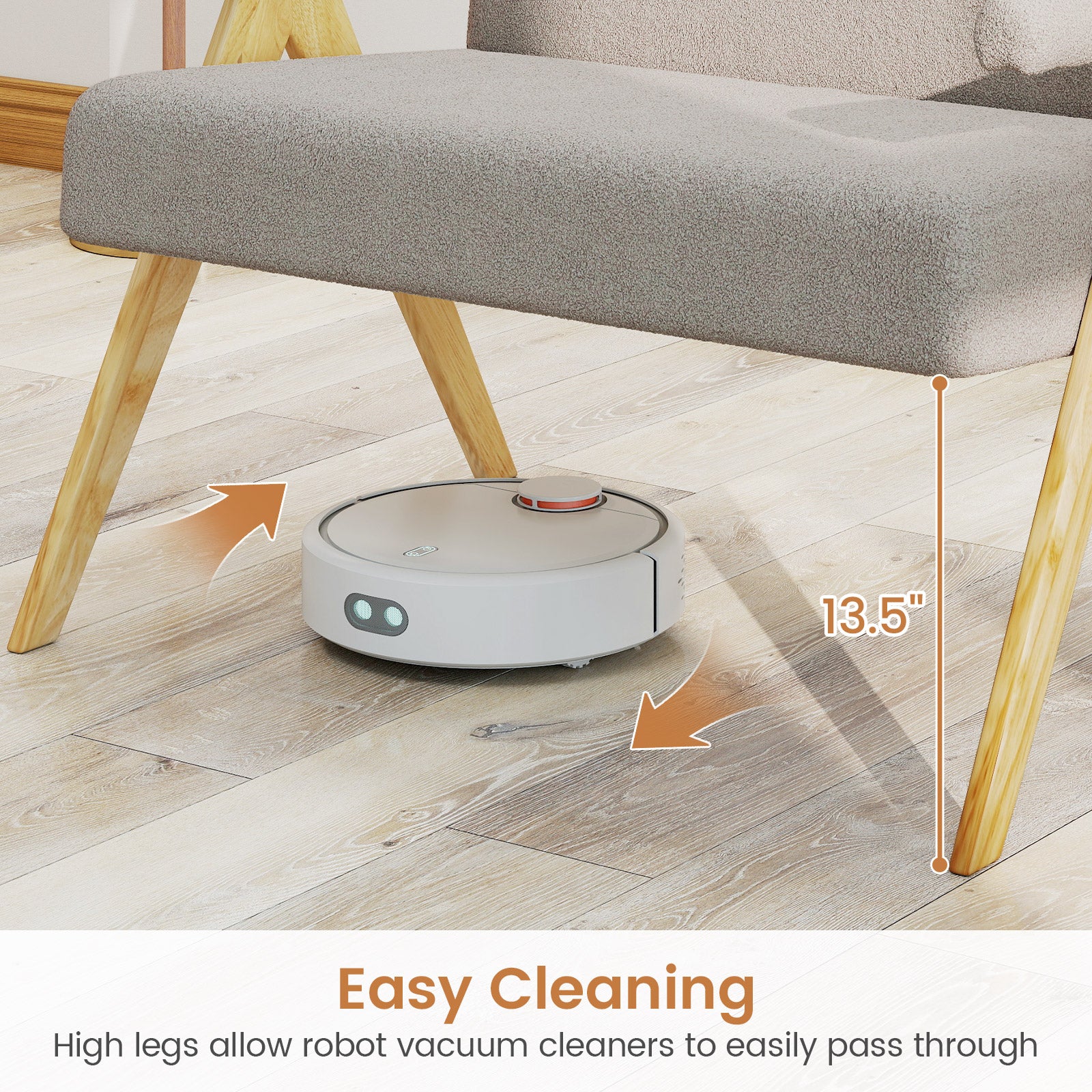 Loveseat Sofa with Armrests and Wooden Legs, Gray Sofas & Loveseats at Gallery Canada