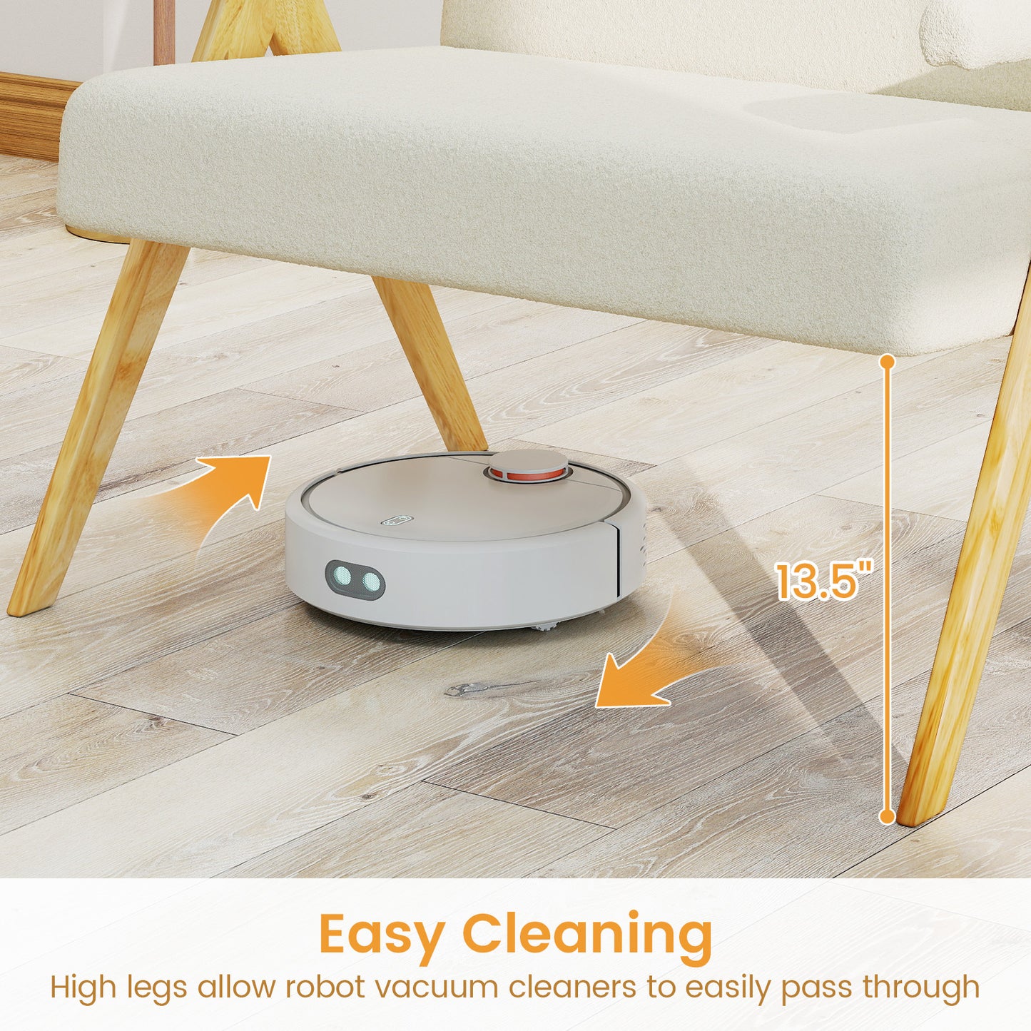 Loveseat Sofa with Armrests and Wooden Legs, Beige Sofas & Loveseats at Gallery Canada