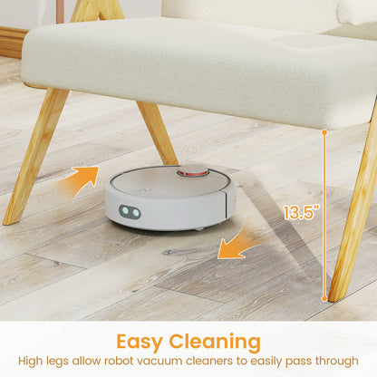 Loveseat Sofa with Armrests and Wooden Legs, Beige Sofas & Loveseats at Gallery Canada