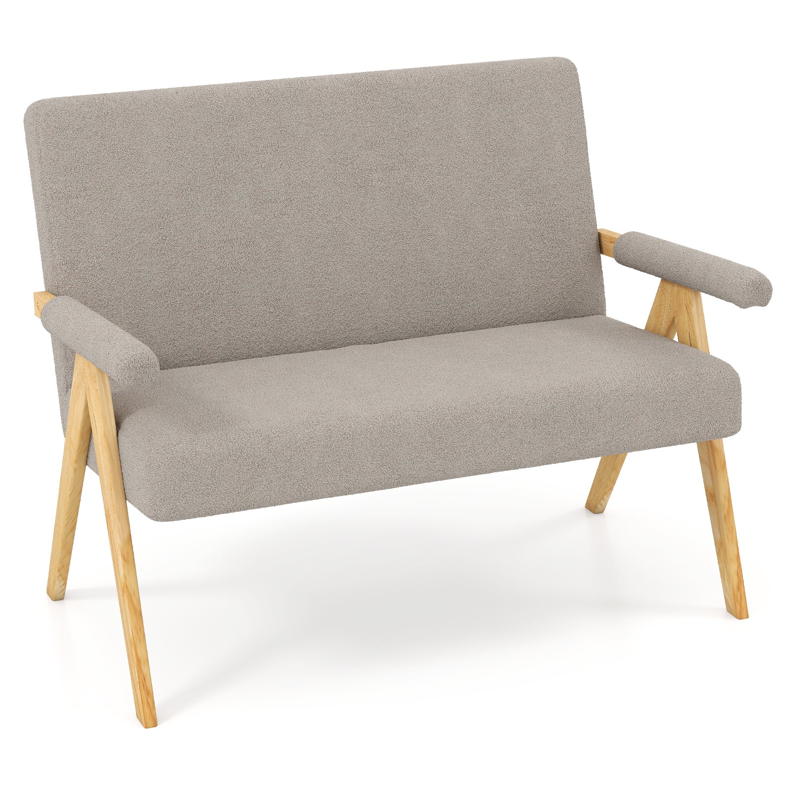 Loveseat Sofa With Armrests, Wooden Legs, Gray Sofas & Loveseats at Gallery Canada