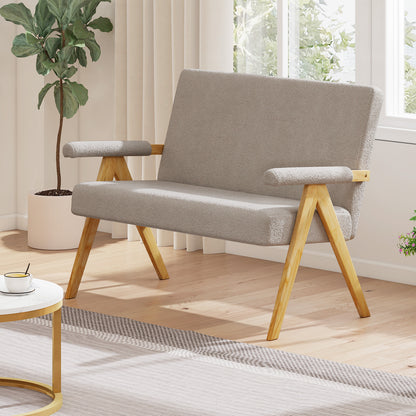 Loveseat Sofa With Armrests, Wooden Legs, Gray Sofas & Loveseats at Gallery Canada