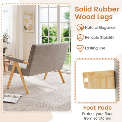 Loveseat Sofa With Armrests, Wooden Legs, Gray Sofas & Loveseats at Gallery Canada