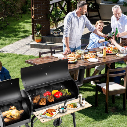 Outdoor BBQ Grill Steel Barbecue Cooker Firebox, Black Outdoor Grills at Gallery Canada