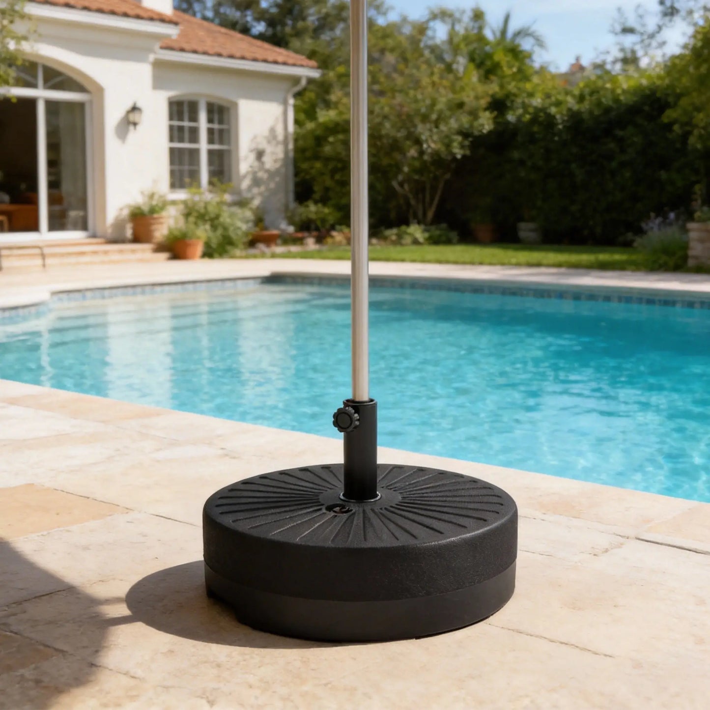 Fillable Umbrella Base, 20 Inch, Water Sand Filled Stand, Fit 1.5"/1.9" Pole Umbrella Bases at Gallery Canada